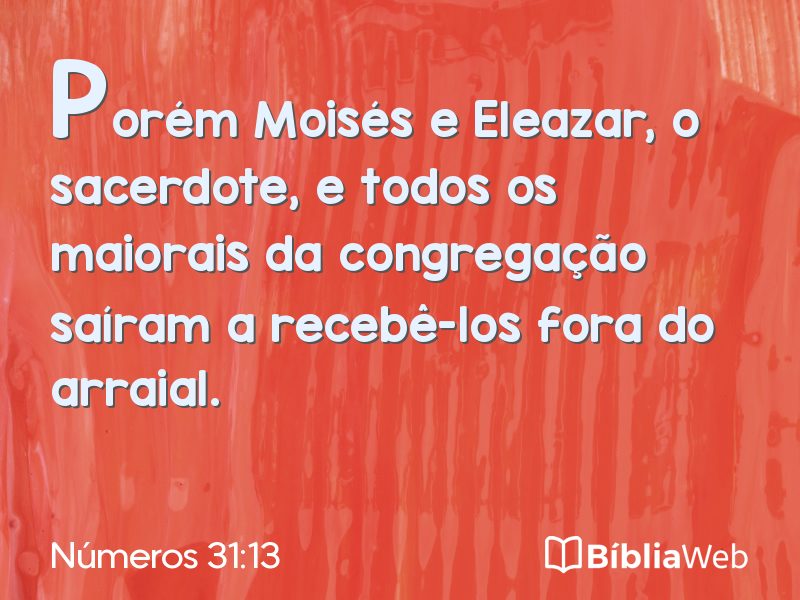 Números 31:13 em imagem para compartilhar