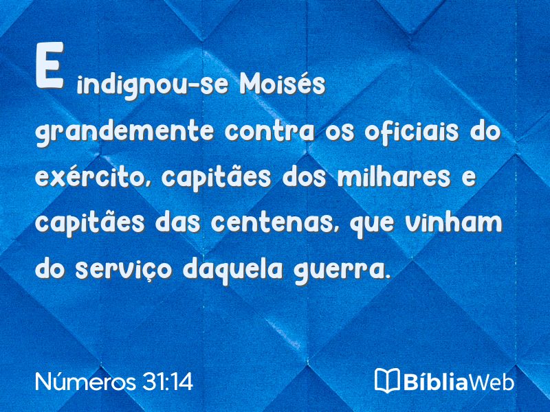 Números 31:14 em imagem para compartilhar