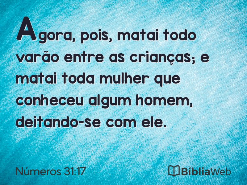 Números 31:17 em imagem para compartilhar