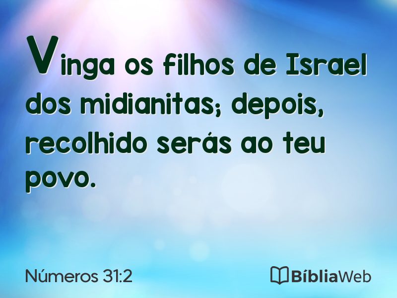 Números 31:2 em imagem para compartilhar