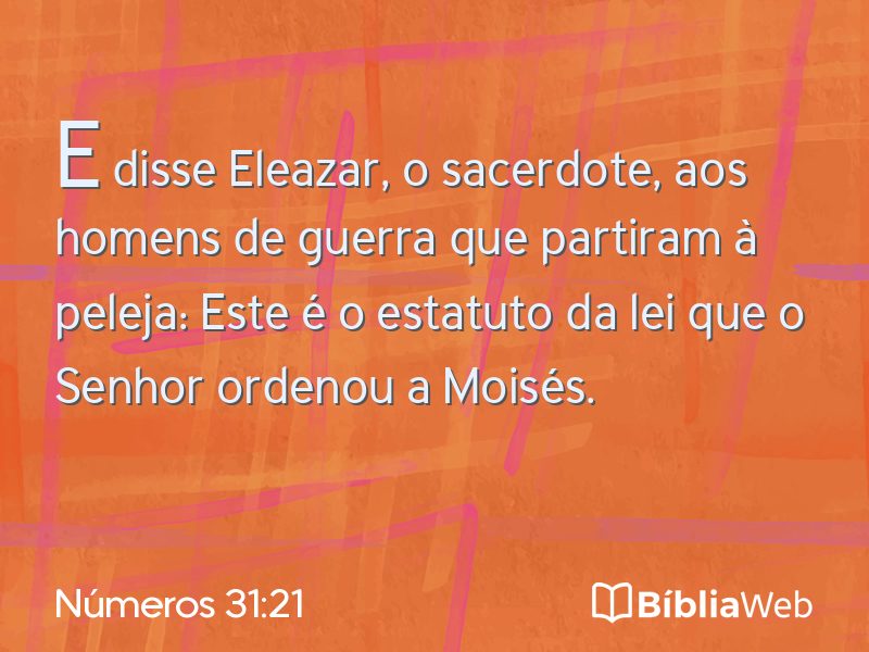 Números 31:21 em imagem para compartilhar
