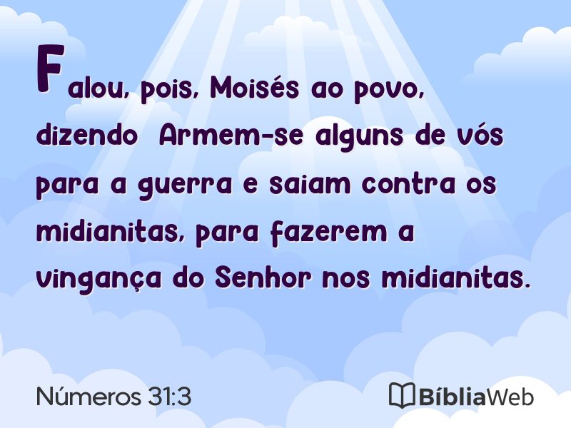 Números 31:3 em imagem para compartilhar