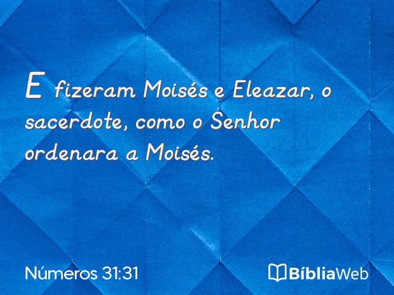 Números 31:31 em imagem para compartilhar