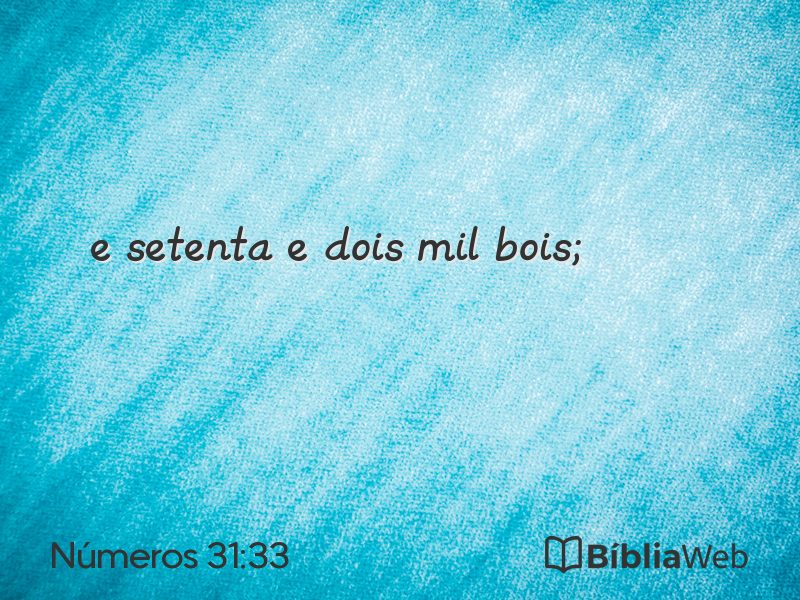 Números 31:33 em imagem para compartilhar