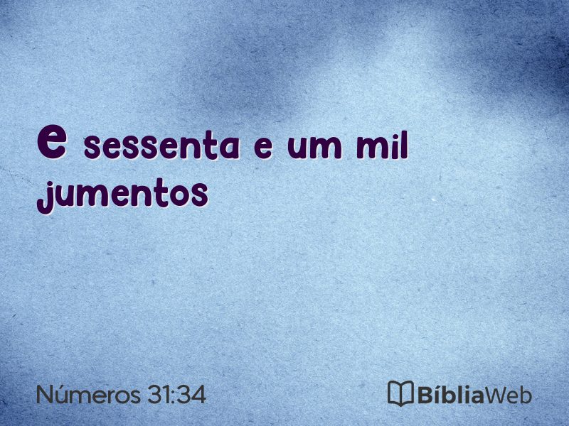 Números 31:34 em imagem para compartilhar