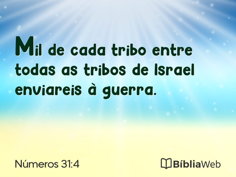 Números 31:4 em imagem para compartilhar