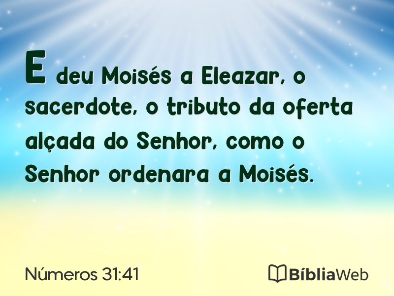 Números 31:41 em imagem para compartilhar