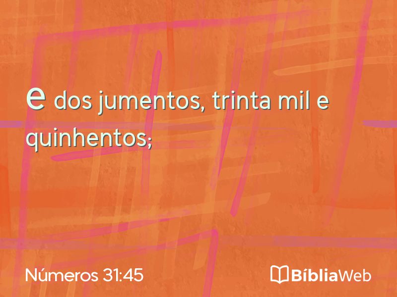 Números 31:45 em imagem para compartilhar