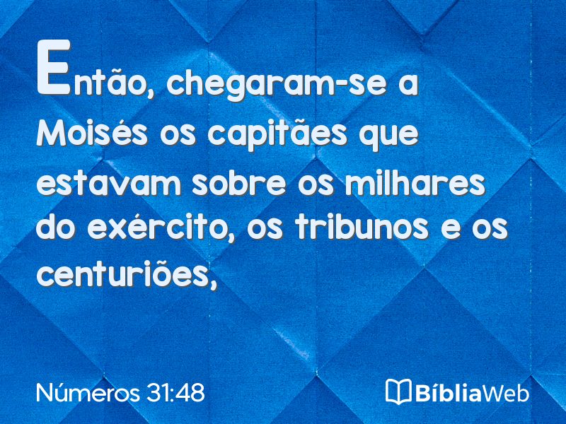 Números 31:48 em imagem para compartilhar