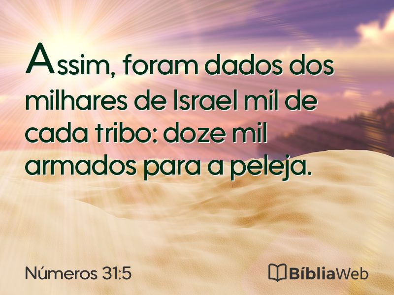 Números 31:5 em imagem para compartilhar
