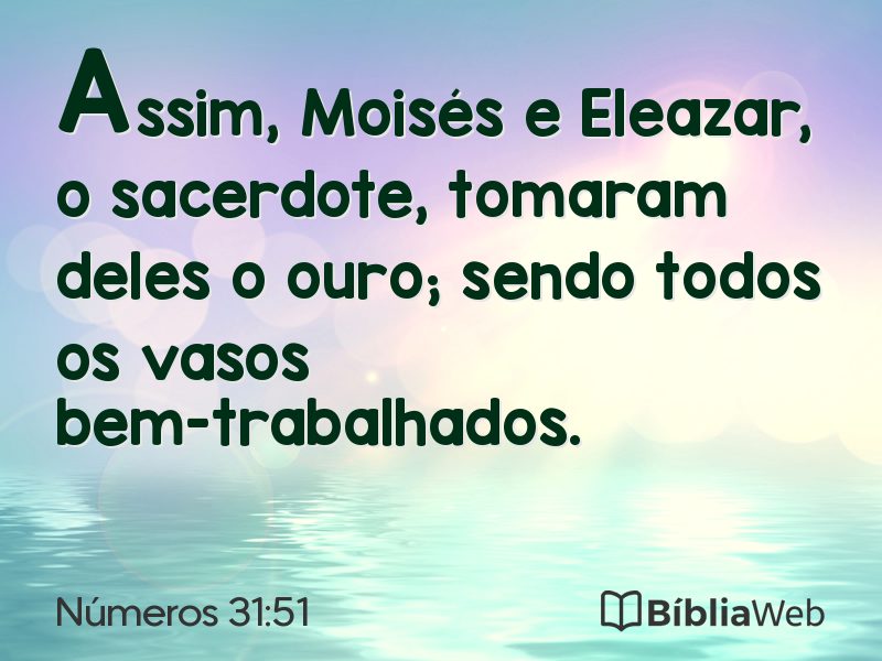 Números 31:51 em imagem para compartilhar