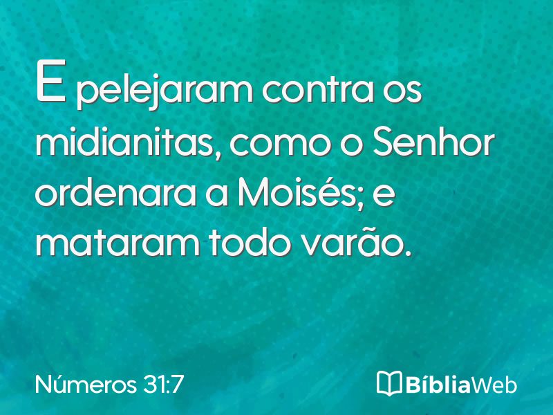 Números 31:7 em imagem para compartilhar