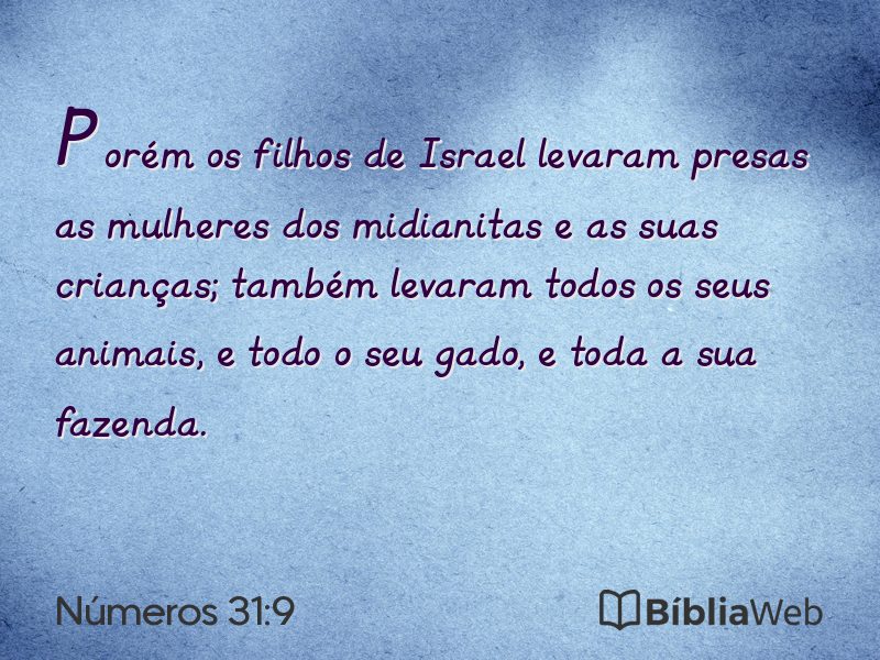 Números 31:9 em imagem para compartilhar