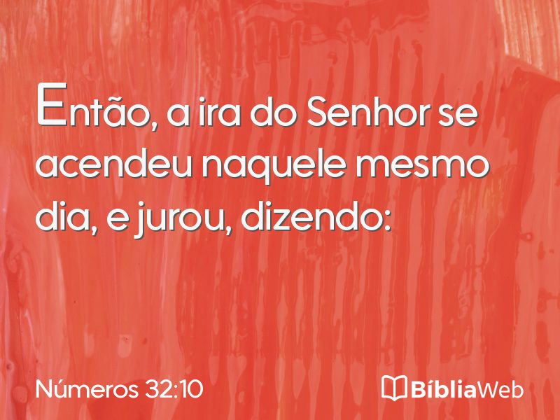 Números 32:10 em imagem para compartilhar