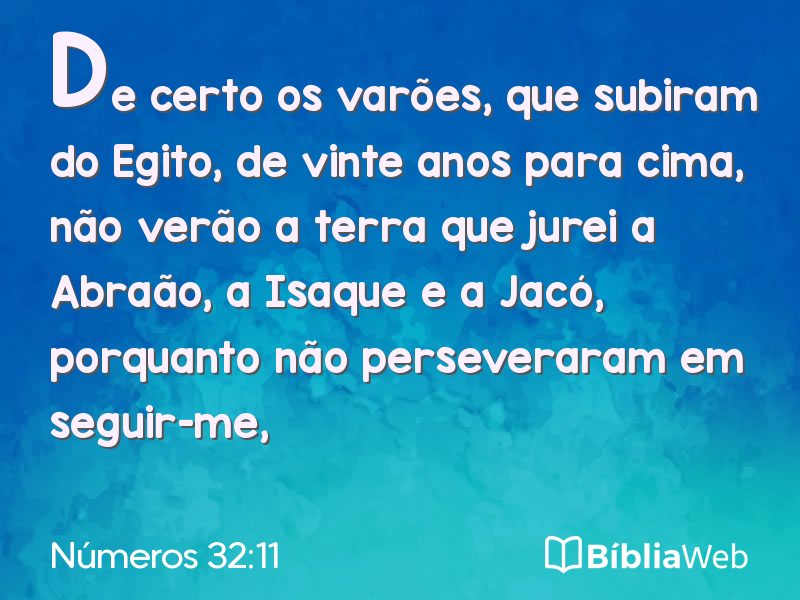 Números 32:11 em imagem para compartilhar