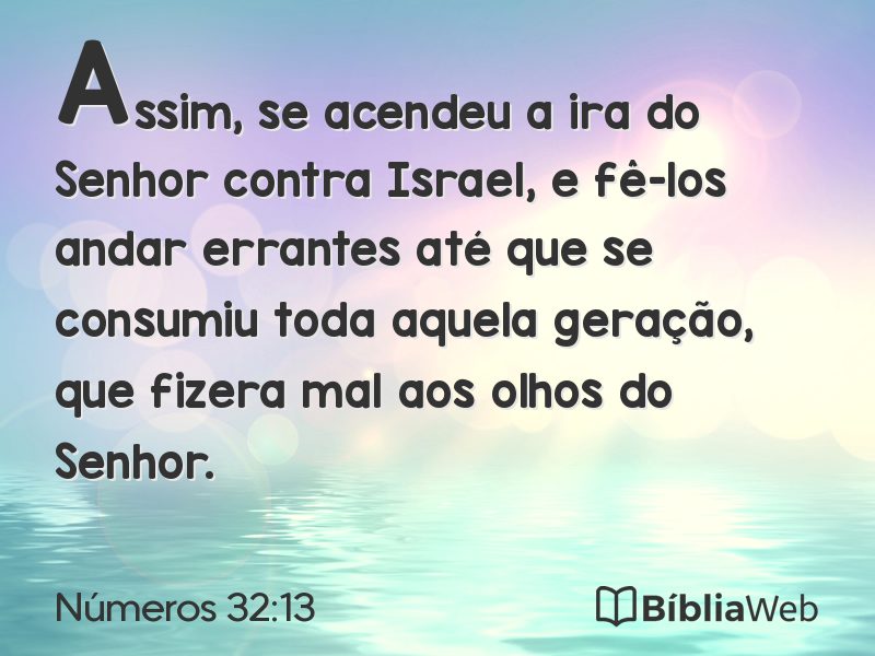 Números 32:13 em imagem para compartilhar