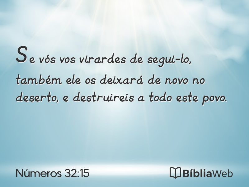 Números 32:15 em imagem para compartilhar