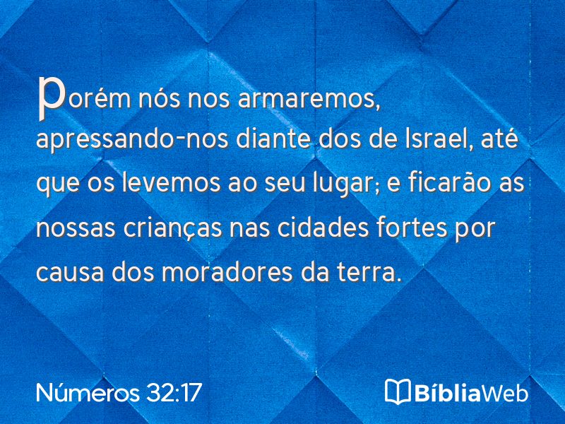 Números 32:17 em imagem para compartilhar