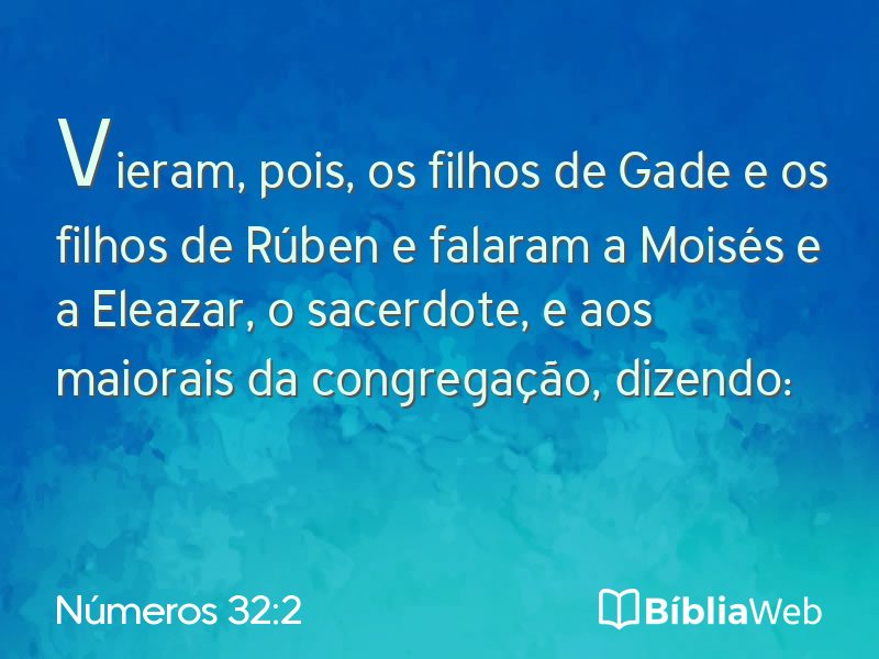 Números 32:2 em imagem para compartilhar