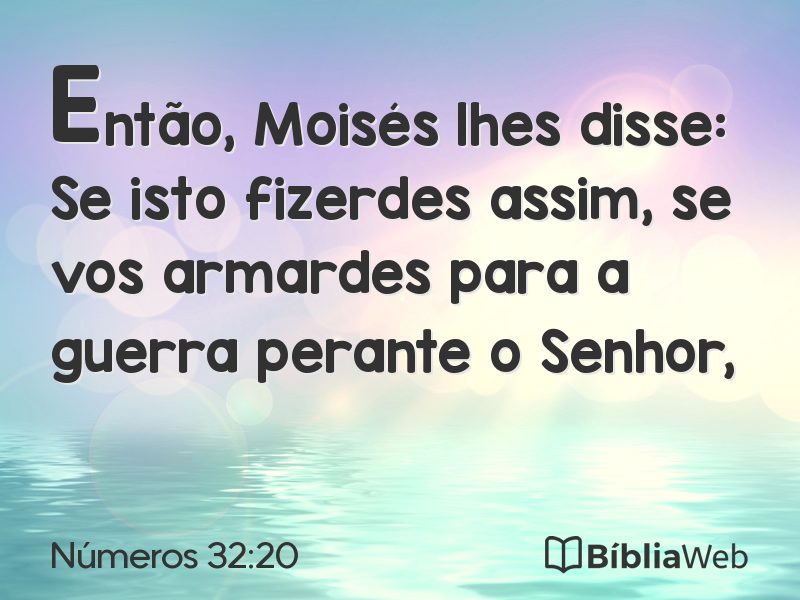 Números 32:20 em imagem para compartilhar