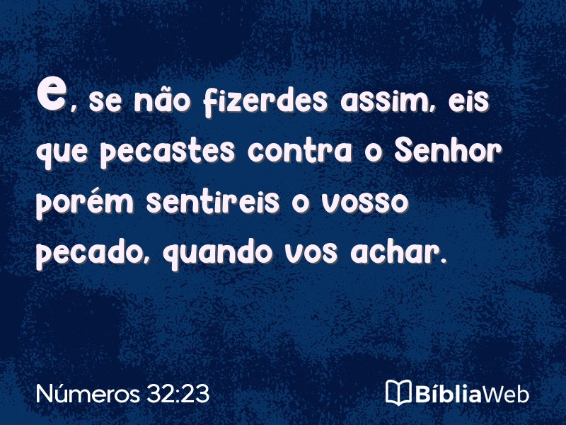 Números 32:23 em imagem para compartilhar