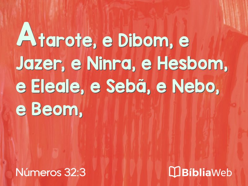 Números 32:3 em imagem para compartilhar