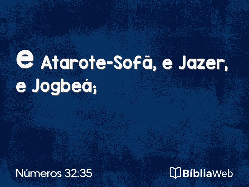 Números 32:35 em imagem para compartilhar