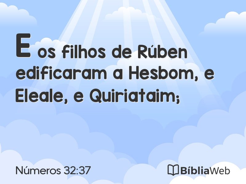 Números 32:37 em imagem para compartilhar