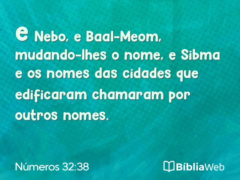 Números 32:38 em imagem para compartilhar