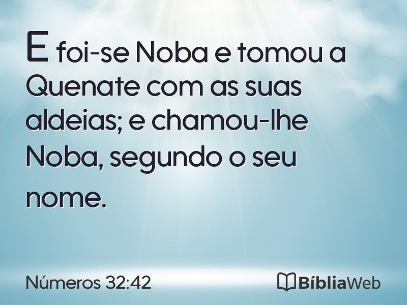 Números 32:42 em imagem para compartilhar