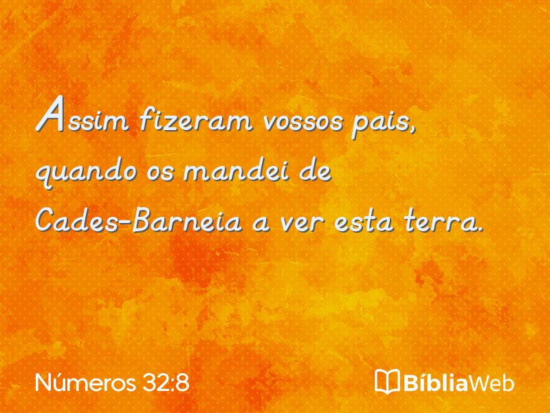 Números 32:8 em imagem para compartilhar