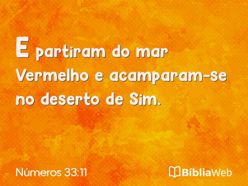Números 33:11 em imagem para compartilhar