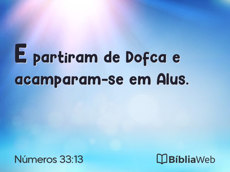 Números 33:13 em imagem para compartilhar