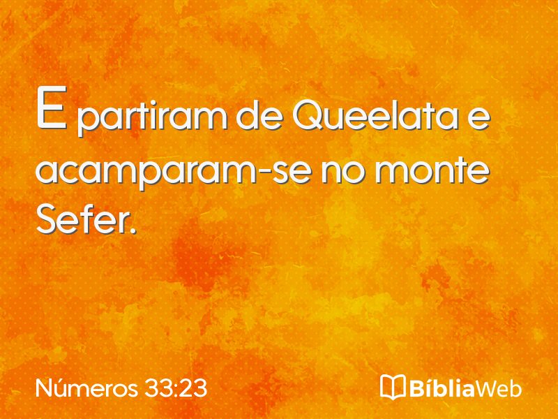 Números 33:23 em imagem para compartilhar