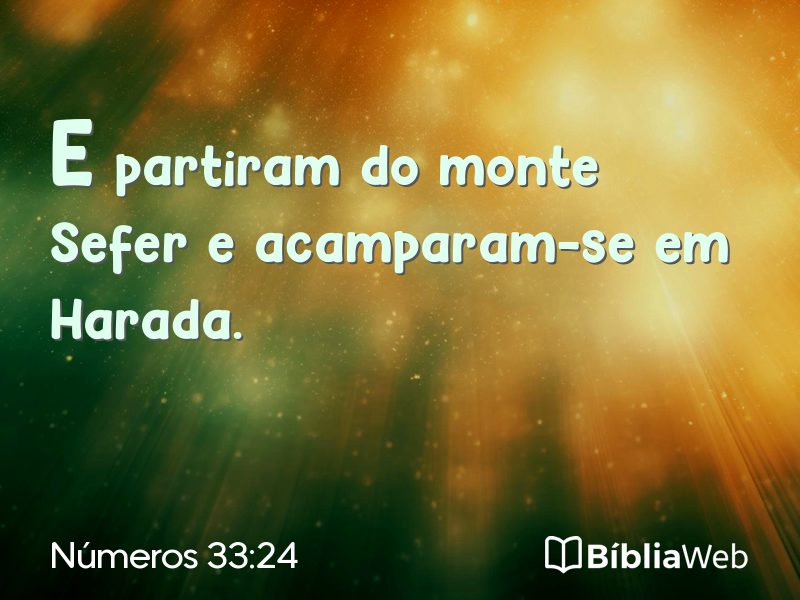 Números 33:24 em imagem para compartilhar