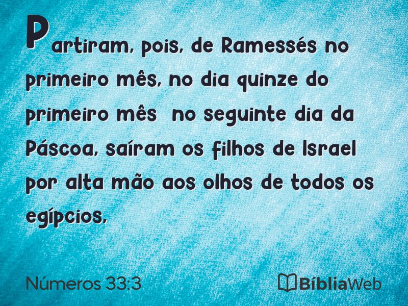 Números 33:3 em imagem para compartilhar