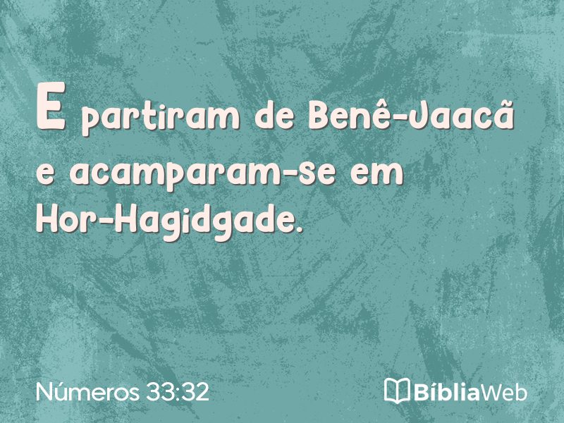 Números 33:32 em imagem para compartilhar