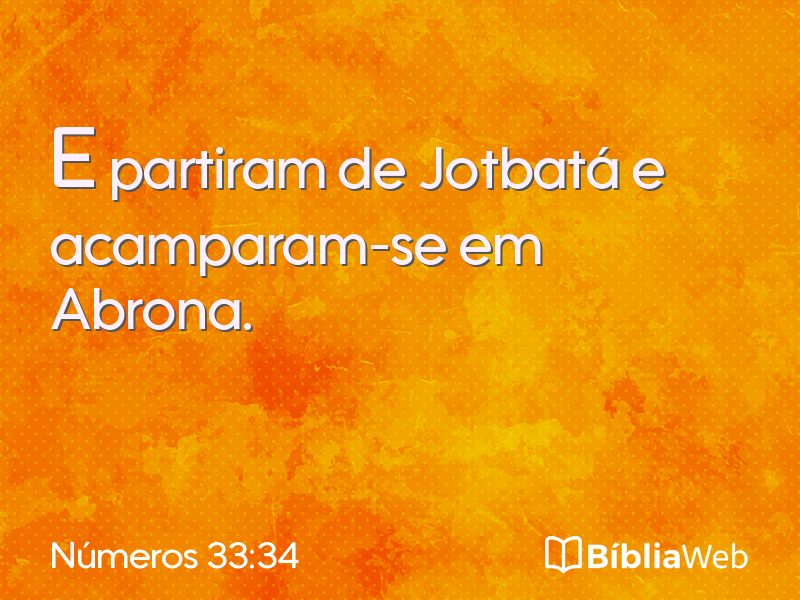 Números 33:34 em imagem para compartilhar