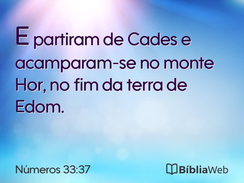 Números 33:37 em imagem para compartilhar