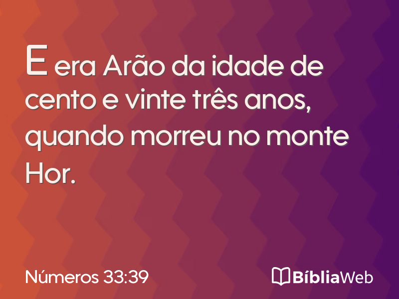 Números 33:39 em imagem para compartilhar