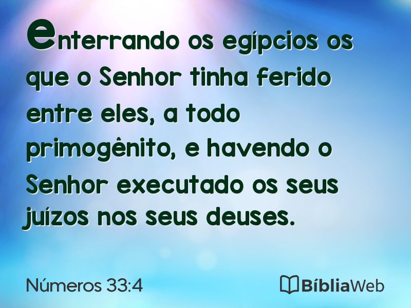 Números 33:4 em imagem para compartilhar