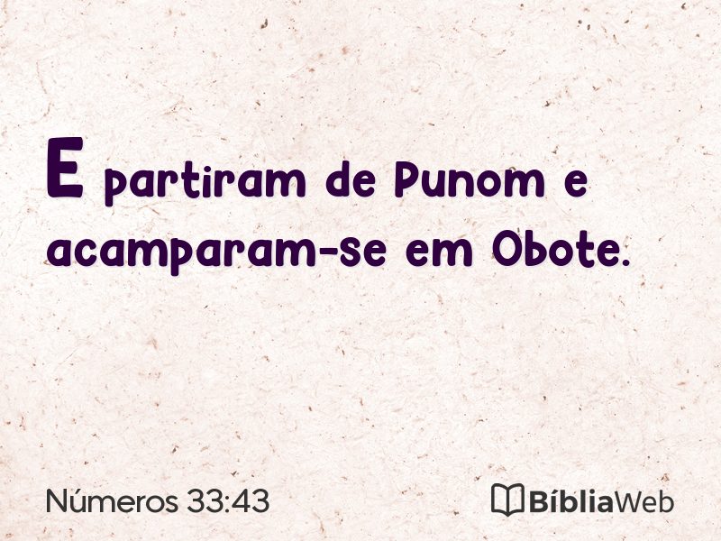 Números 33:43 em imagem para compartilhar
