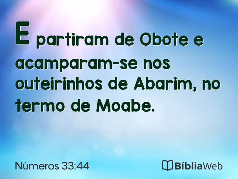 Números 33:44 em imagem para compartilhar