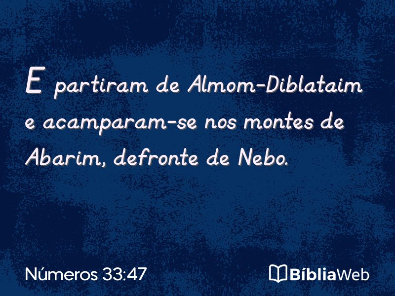 Números 33:47 em imagem para compartilhar