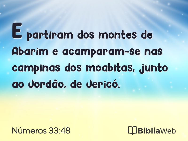 Números 33:48 em imagem para compartilhar