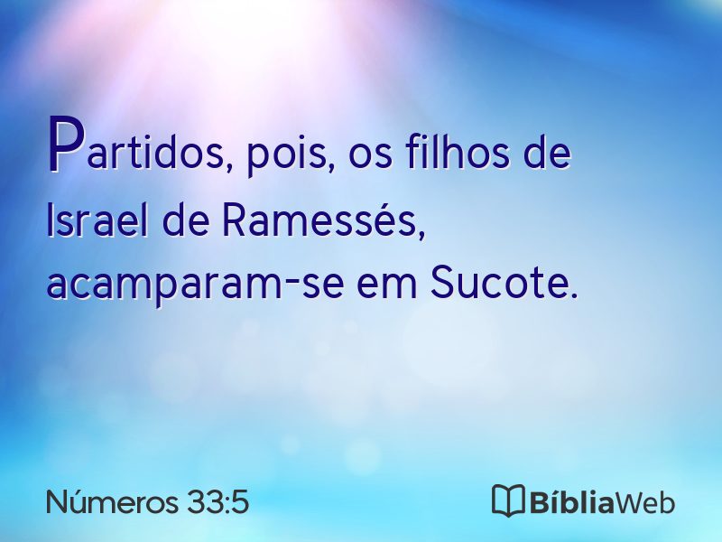 Números 33:5 em imagem para compartilhar