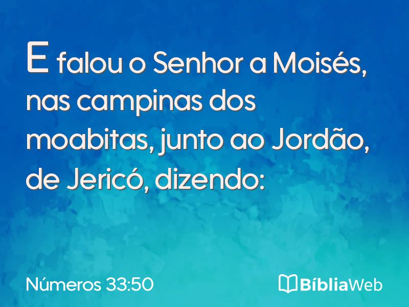 Números 33:50 em imagem para compartilhar
