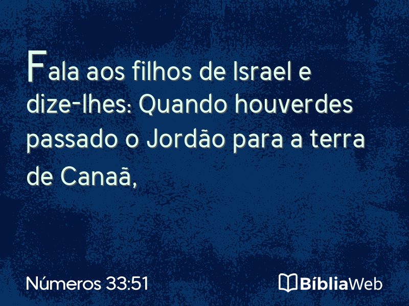 Números 33:51 em imagem para compartilhar