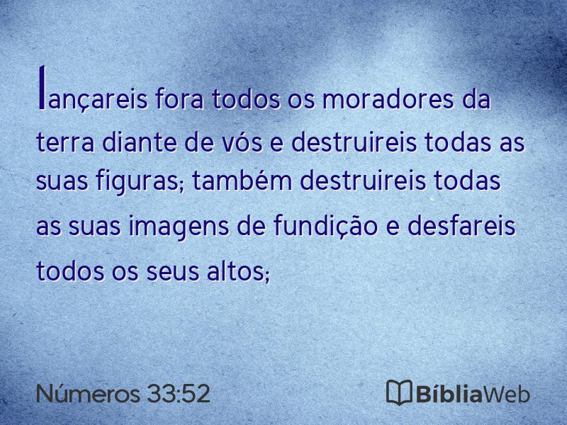 Números 33:52 em imagem para compartilhar
