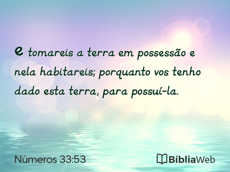 Números 33:53 em imagem para compartilhar